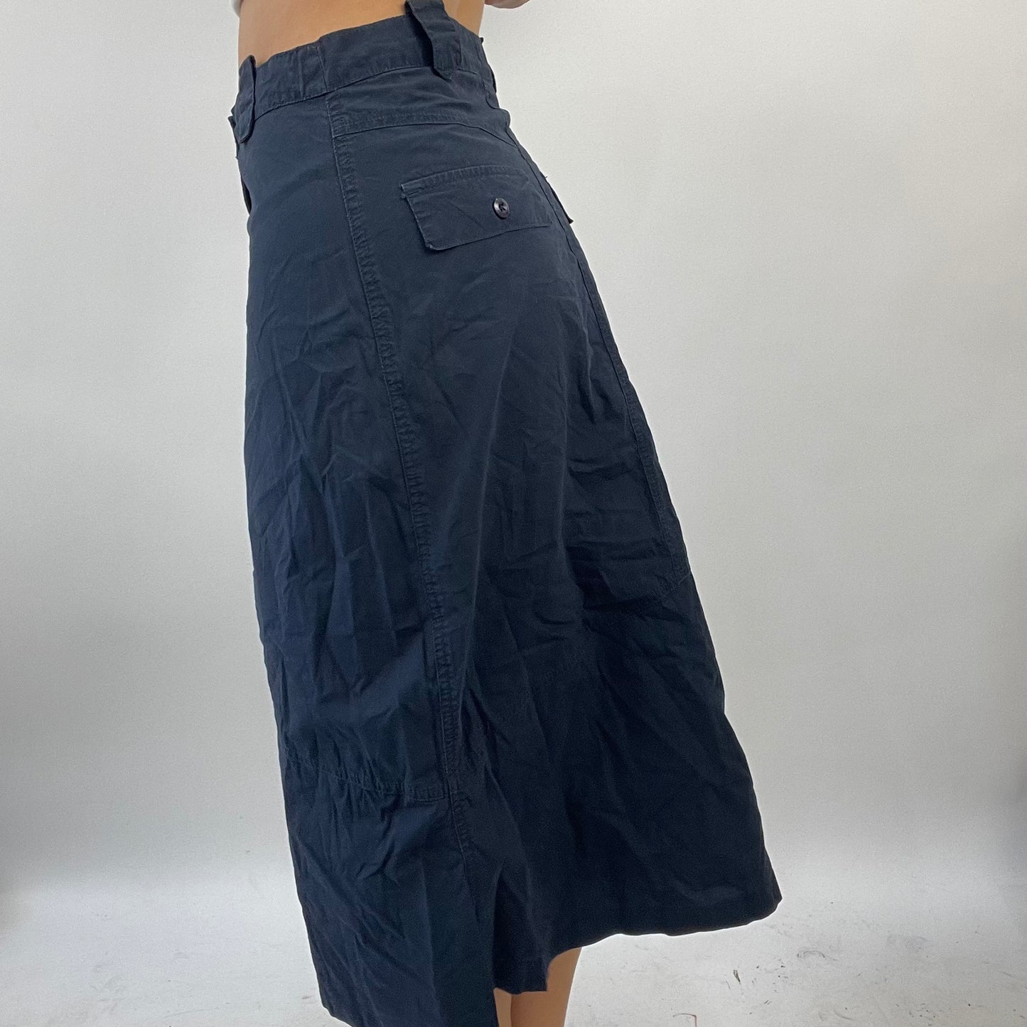 FUTURECORE DROP | small navy cargo midi skirt