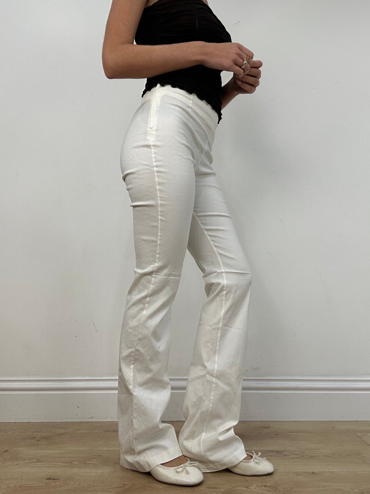 vintage edit four | medium white flared trousers