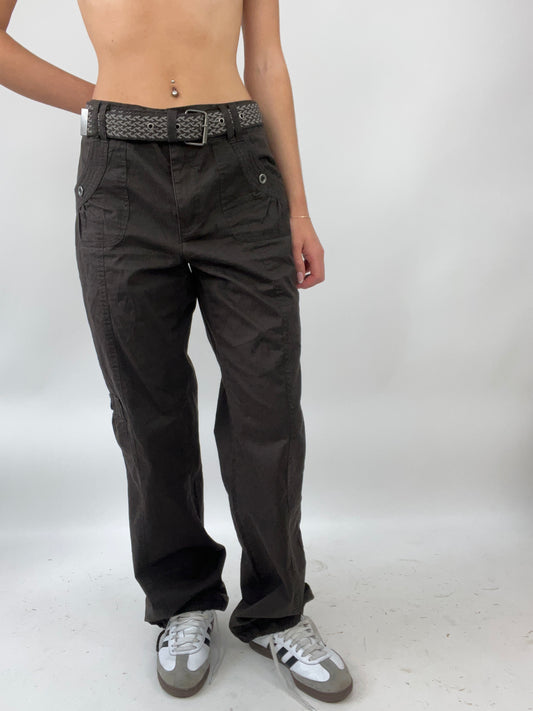 💻EUROS DROP | large brown cargo trousers with belt