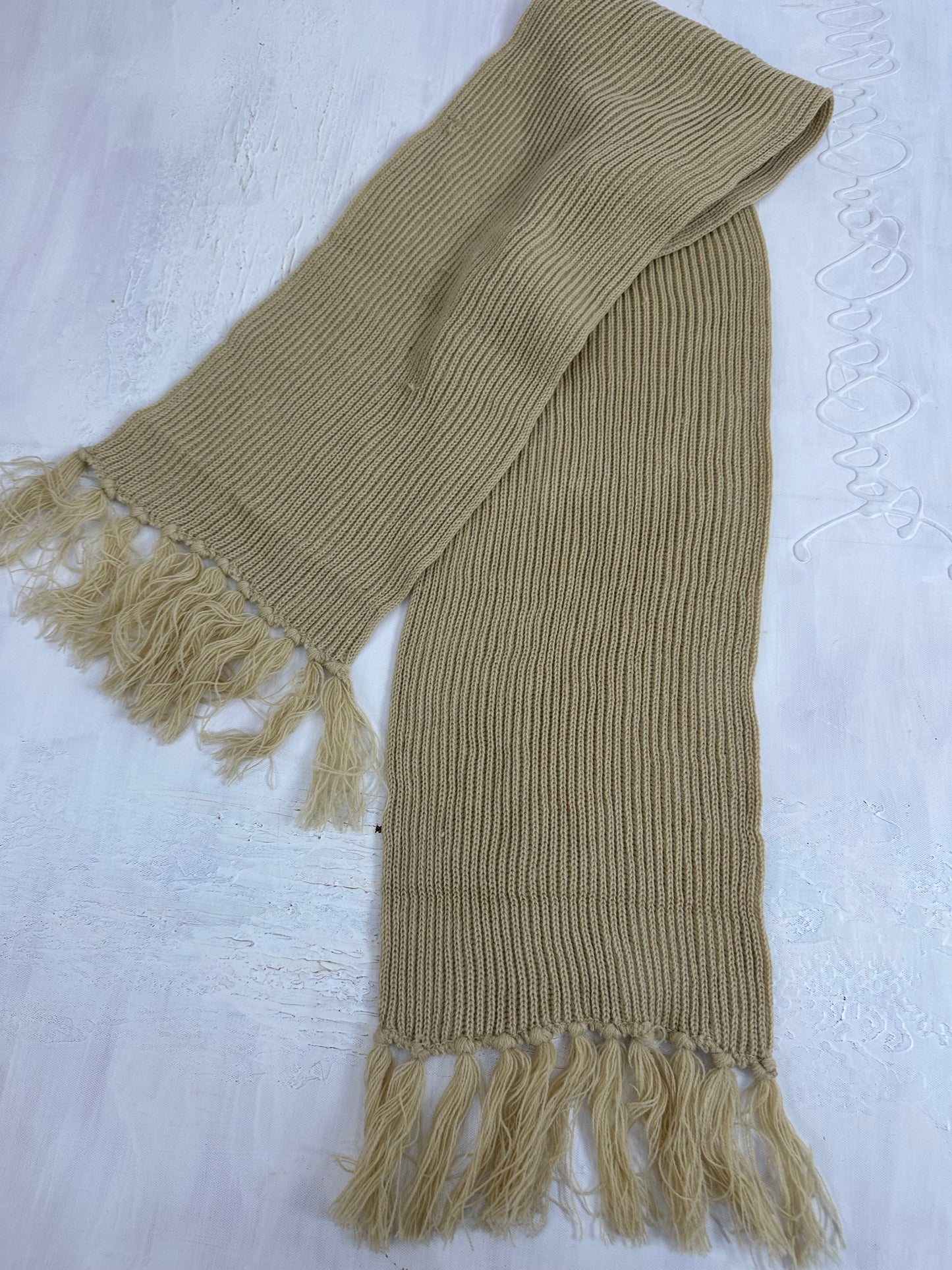 💻BEST PICKS | one one size cream tassel scarf