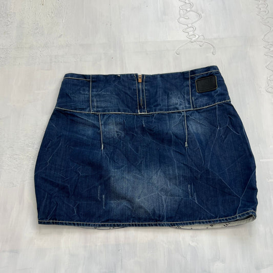 FUTURECORE DROP | xs dark denim mini skirt