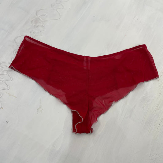 GALENTINES DAY DROP | small red intimissimi underwear with diamanté butterfly print