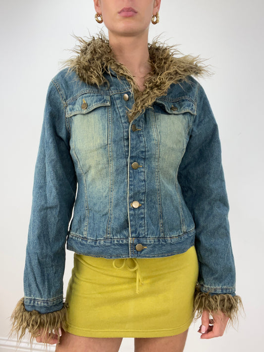 vintage edit four | small denim fur jacket