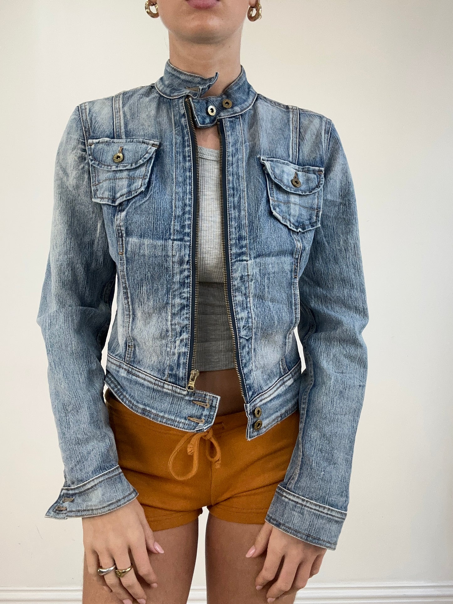 BEST PICKS | small blue denim biker style jacket