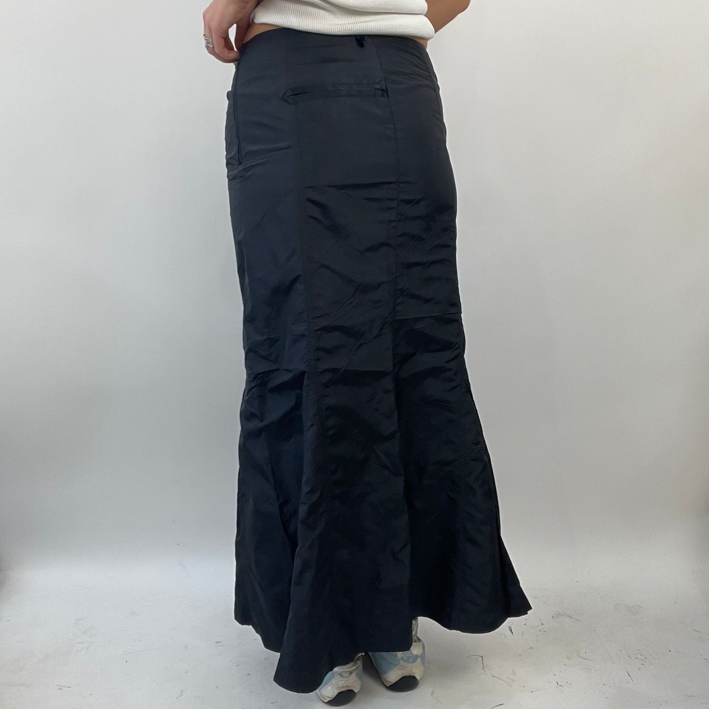 FUTURECORE DROP | small black old label h&m cargo maxi skirt