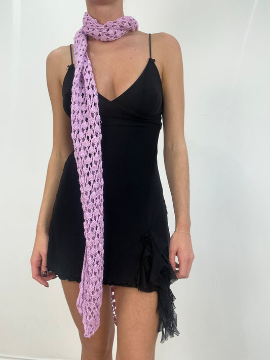 vintage drop 1 | light purple crochet scarf