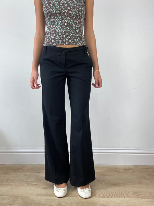 DINNER PARTY | small black gap straight leg trousers