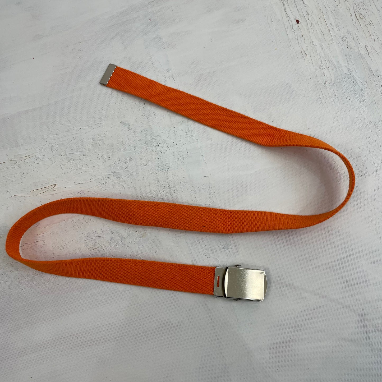 GORPCORE DROP | orange belt with silver buckle