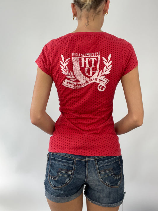 💻EUROS DROP | small red tommy hilfiger polka dot t-shirt
