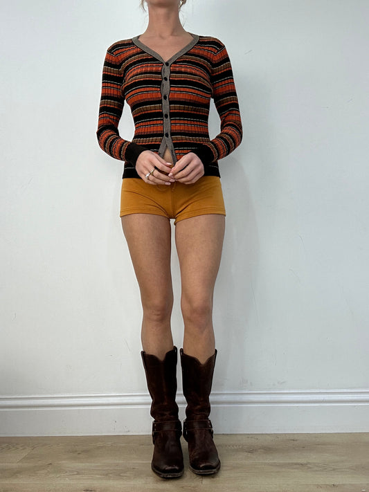 BEST PICKS | small brown and orange striped cardigan