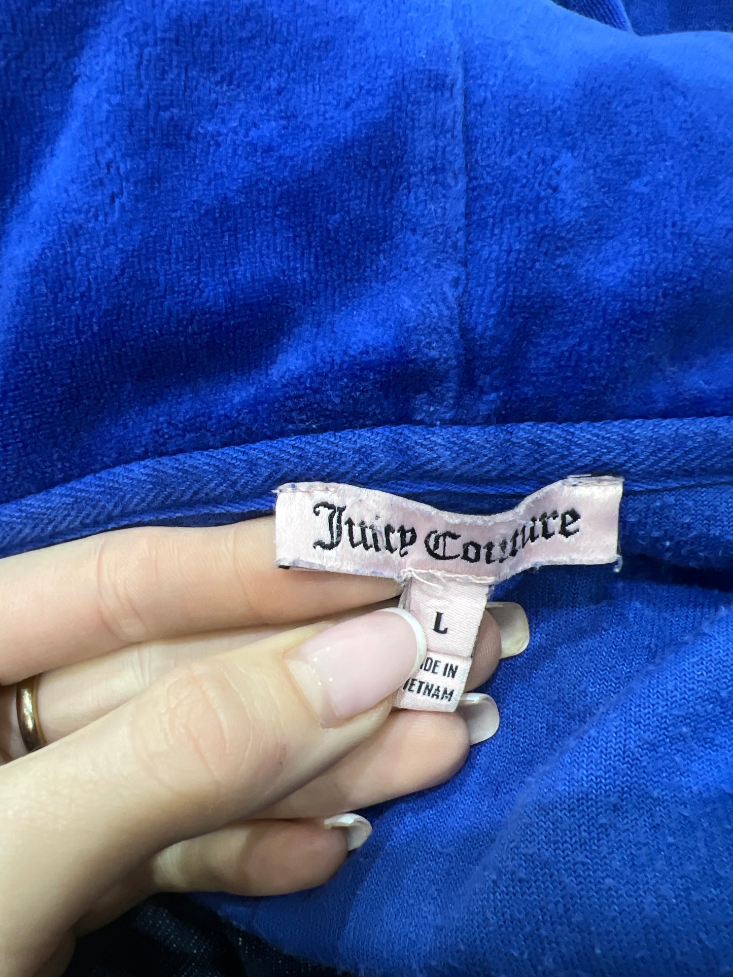 vintage edit five | large royal blue velour juicy couture tracksuit set