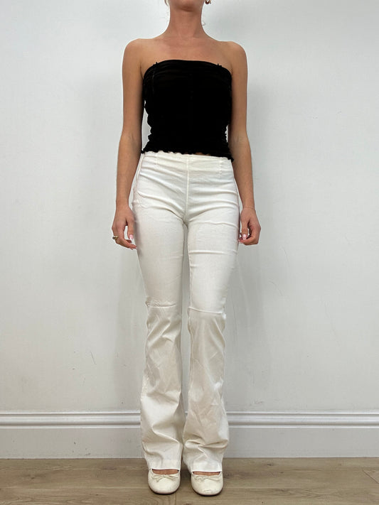 vintage edit four | medium white flared trousers