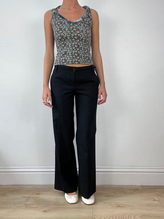 DINNER PARTY | small black gap straight leg trousers