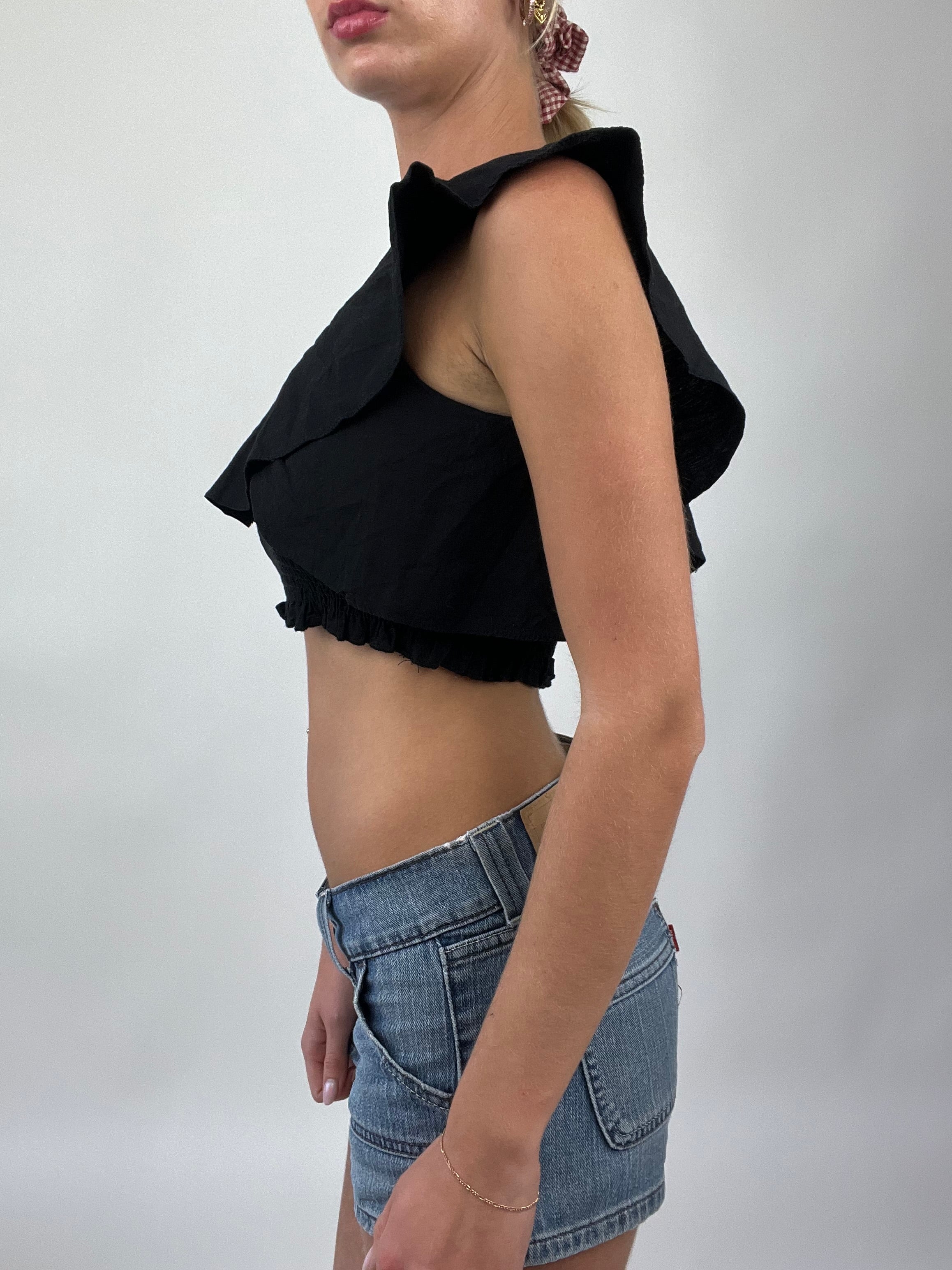 One shoulder flowy top on sale