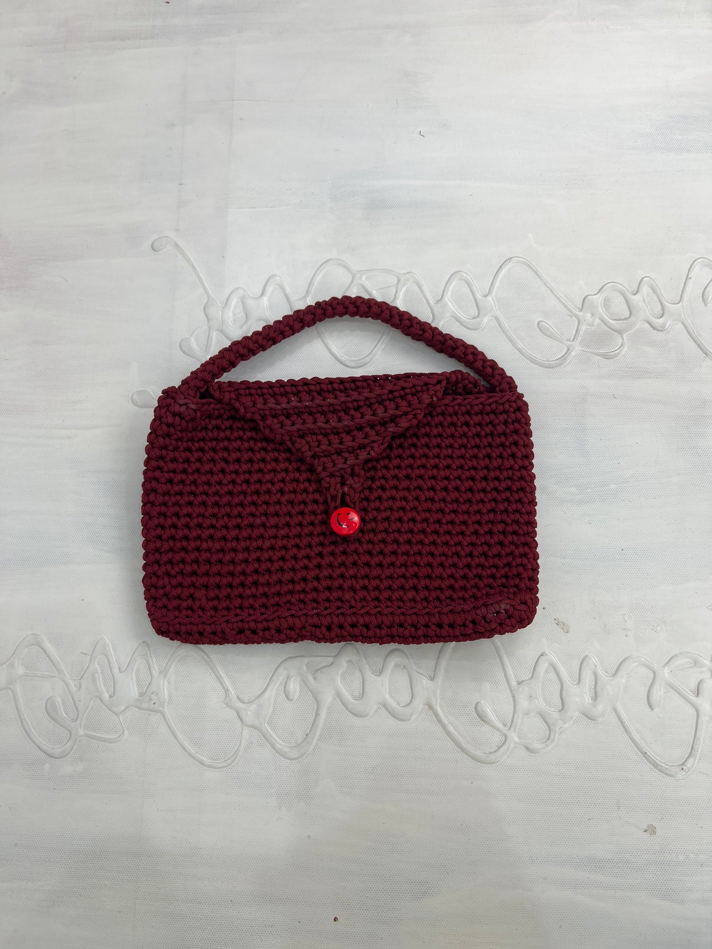 BONFIRE NIGHT | burgundy crochet bag