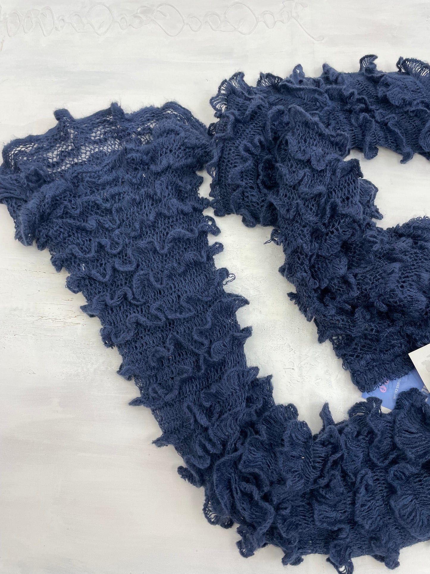 12 DAYS OF XMAS DROP | blue frill knit scarf