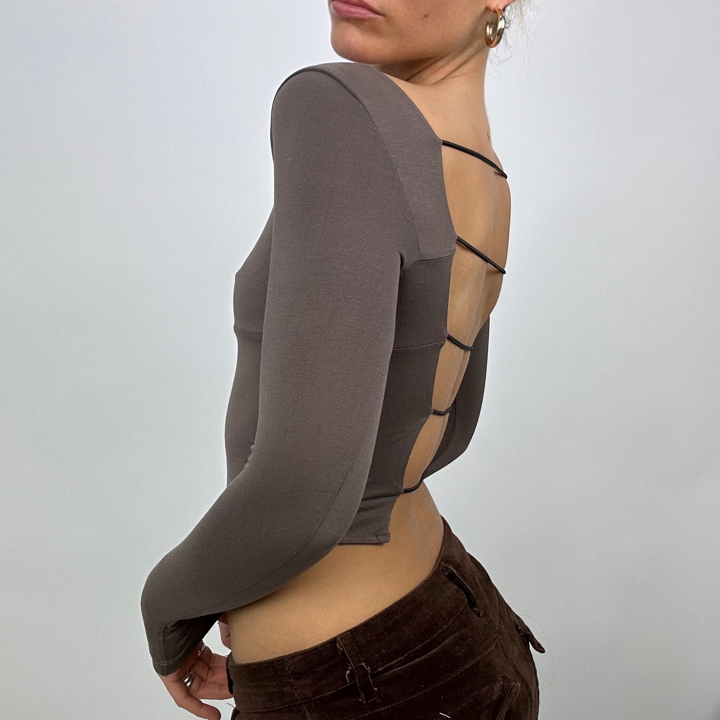 #85 SAMPLE SALE | one size long sleeved brown brown kaia