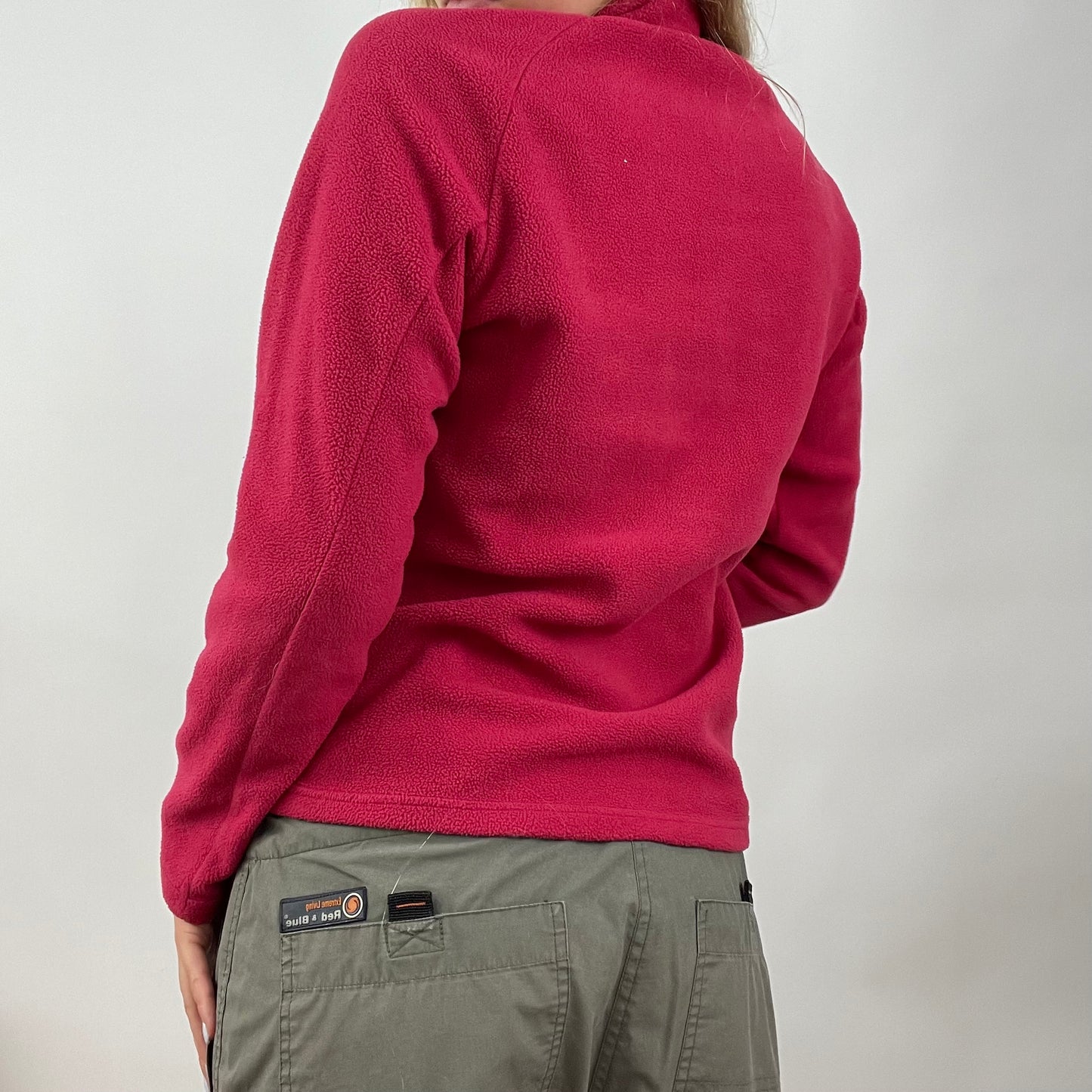 GORPCORE DROP | small pink/red fleece quarter zip jumper