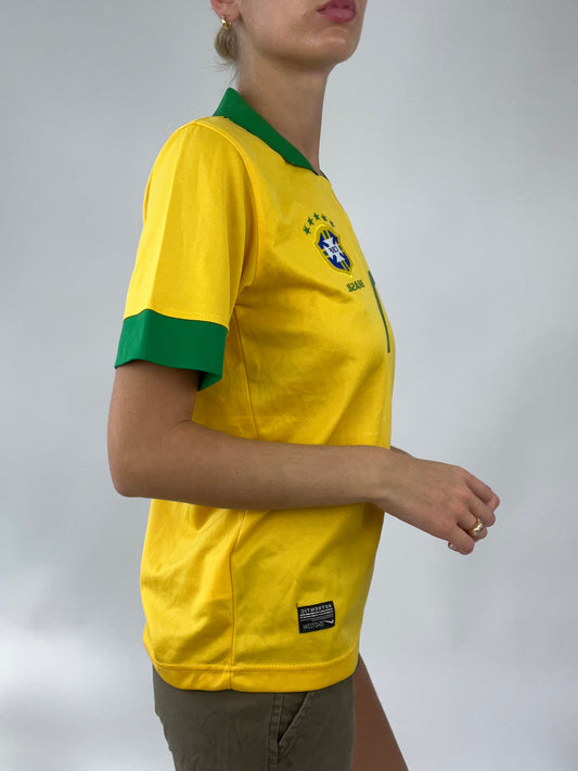 💻EUROS DROP | small yellow and green nike brazil football shirt