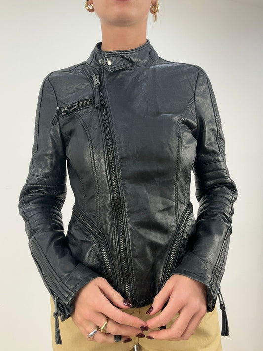 BONFIRE NIGHT | medium old label zara leather jacket