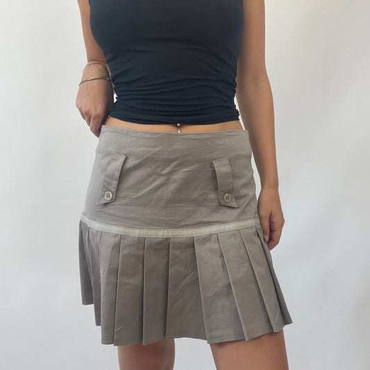 💻OLIVIA RODRIGO DROP | small grey/brown pleated skirt