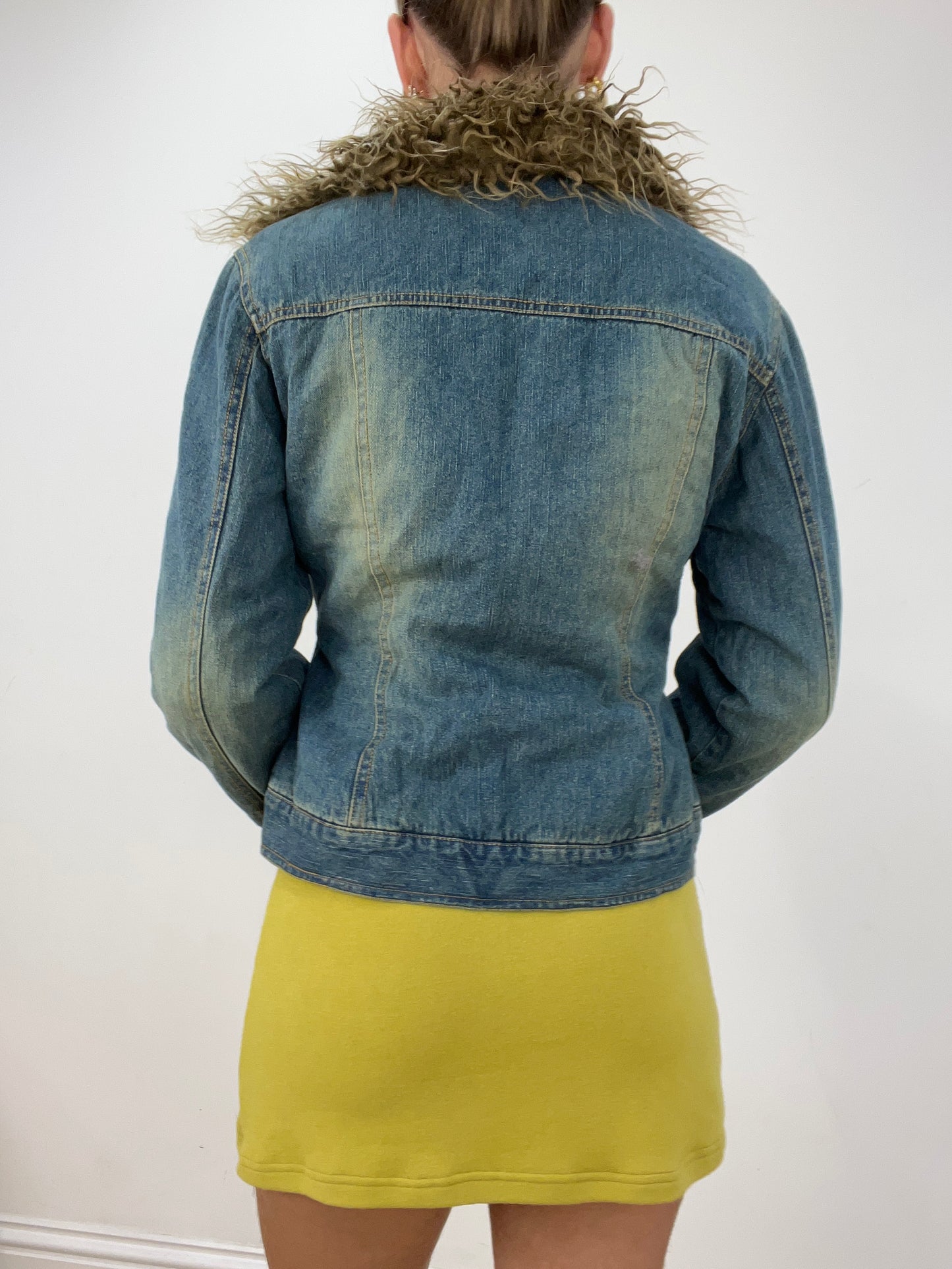 vintage edit four | small denim fur jacket