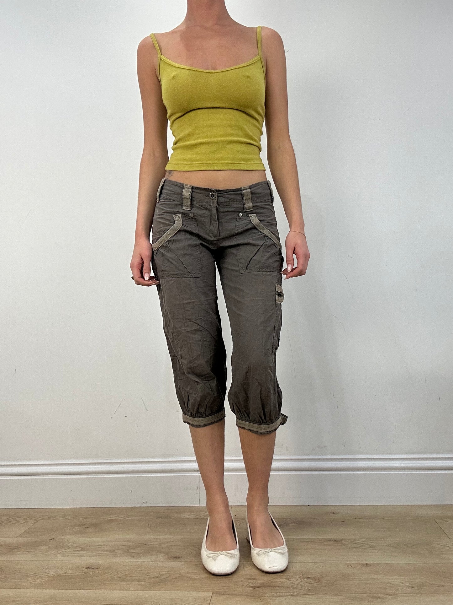 vintage edit nine: part two | small brown 3/4 length capri cargos