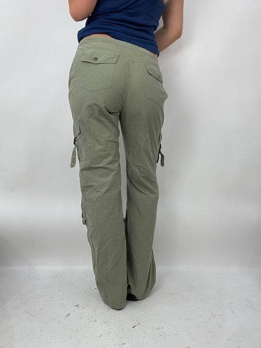 CITY BREAK DROP | medium green cargo trousers with drawstring