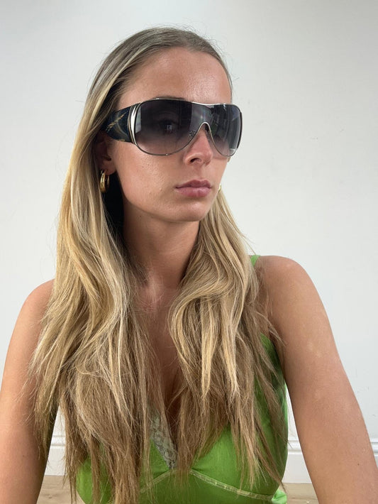 st patrick’s day | silver and black aviator style sunglasses