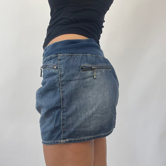 💻OLIVIA RODRIGO DROP | small denim mini skirt with elastic waistband