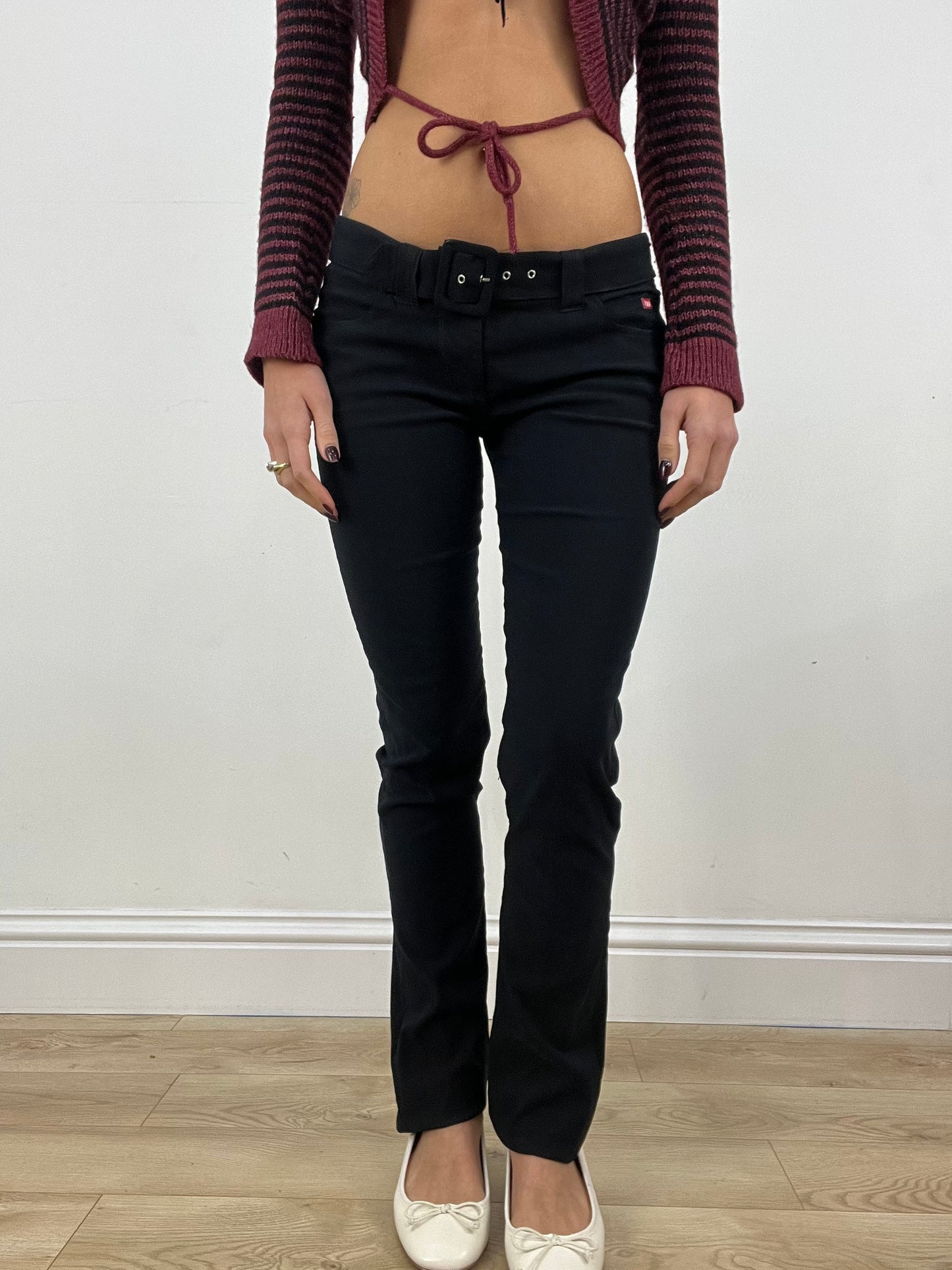 BONFIRE NIGHT | small black miss sixty straight leg trousers