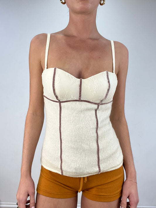 vintage edit nine: part two | medium white intimissimi corset style top