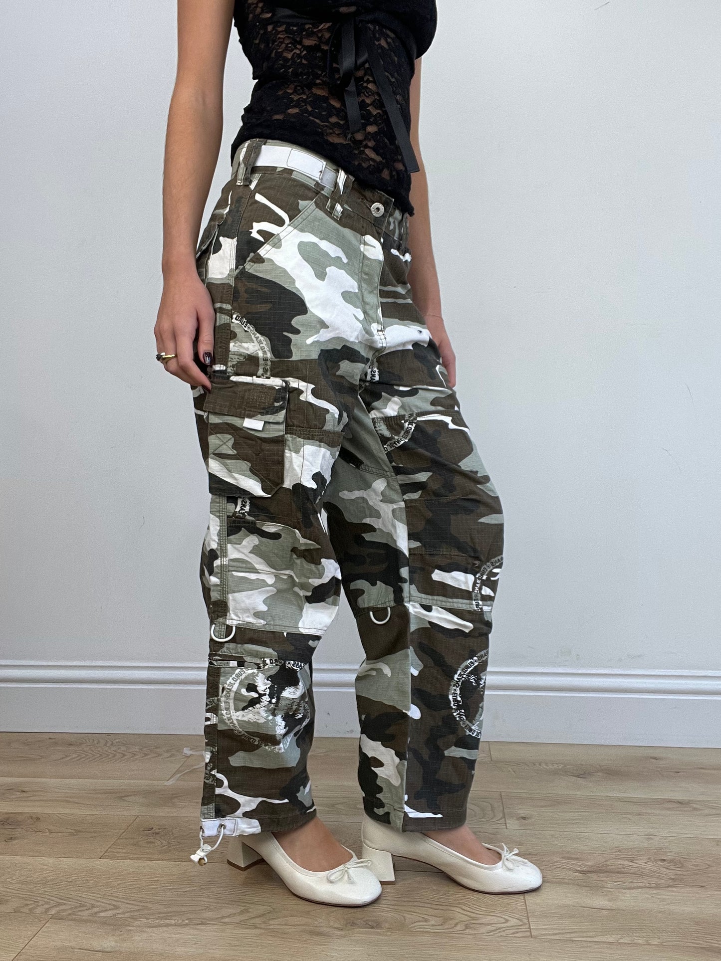 BEST PICKS | green and brown camo print trousers