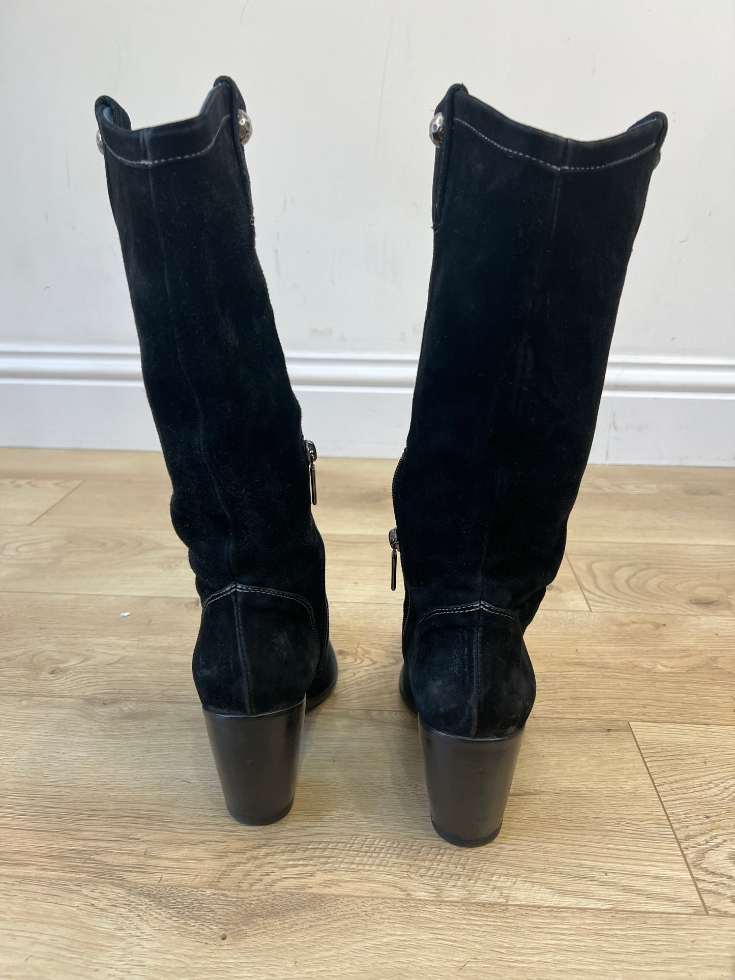 ⭐️vintage edit thirteen | uk 4 black suede cowboy boots