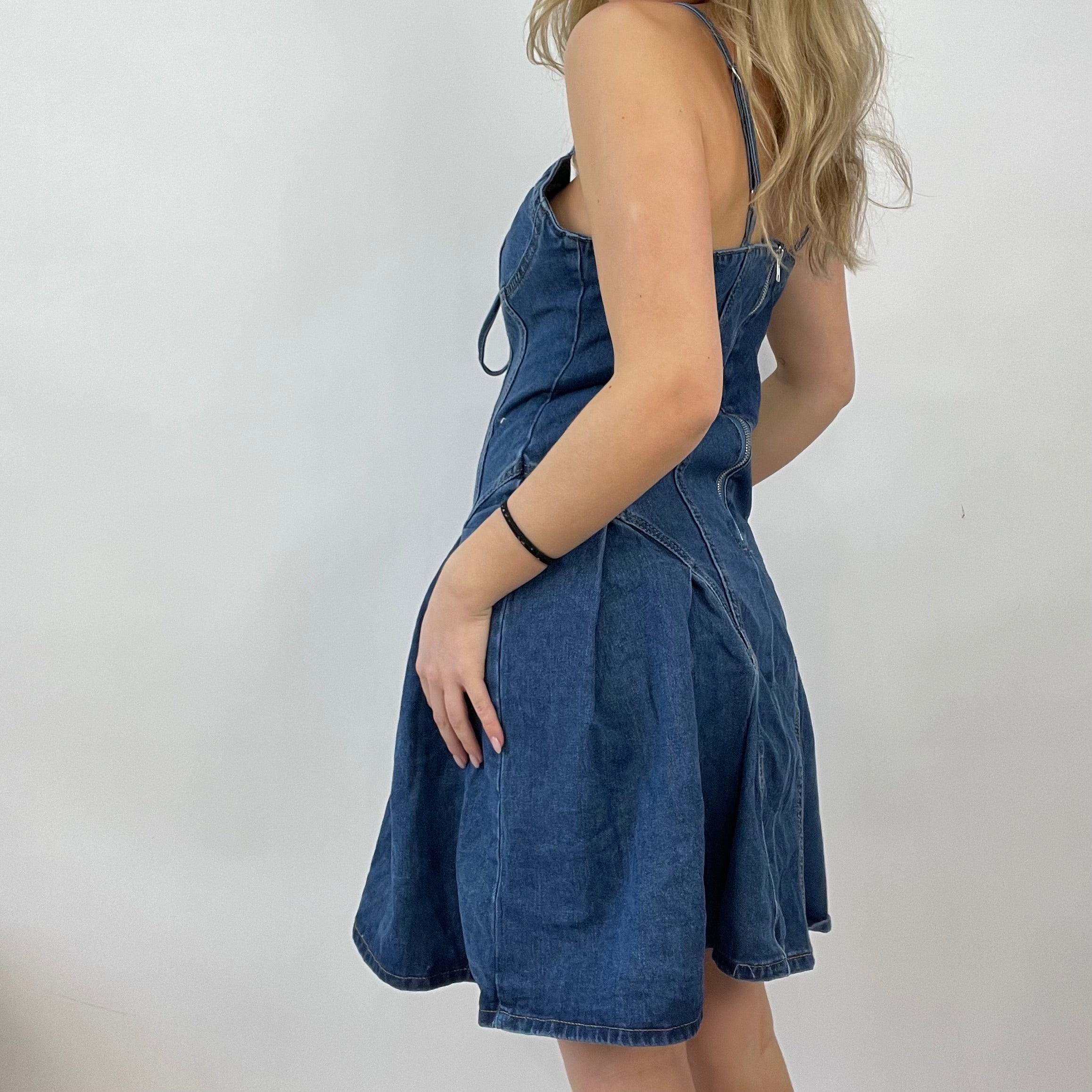 Blue jean clearance and lace dress