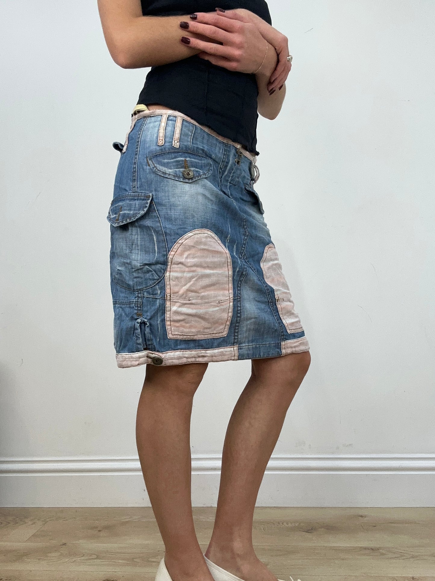 vintage edit two | small mid wash denim skirt