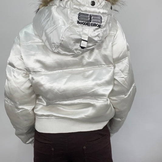 STUDIO FAVES | xl white silky puffer jacket