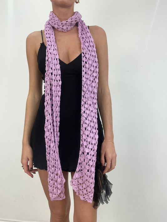 vintage drop 1 | light purple crochet scarf