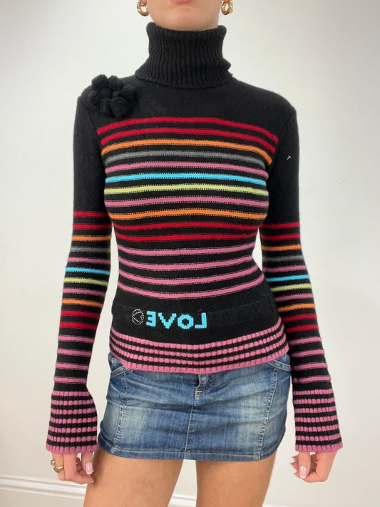 vintage edit four | small multicoloured striped morgan de toi jumper