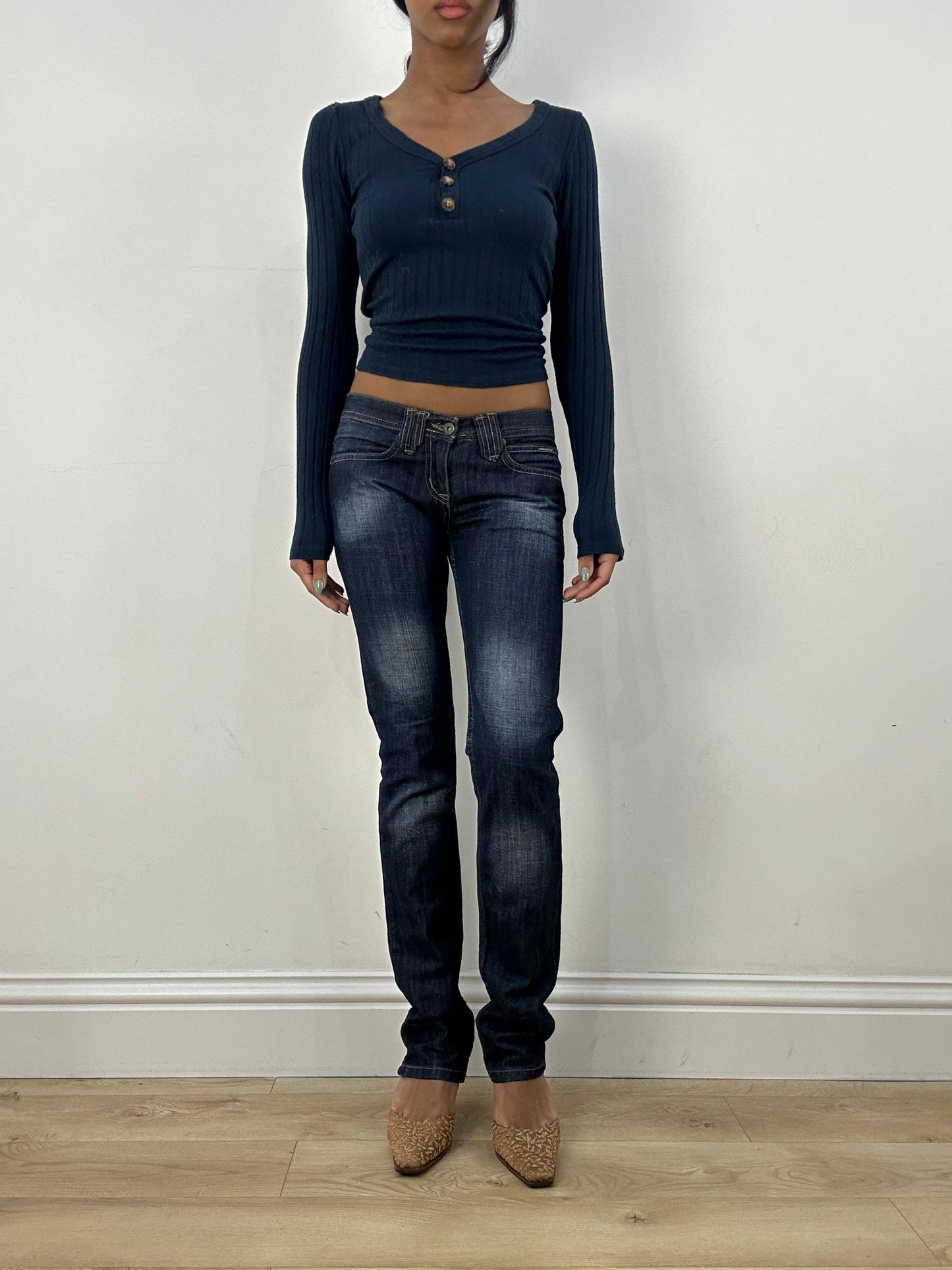 vintage edit five | extra small dark wash denim dolce & gabbana style jeans