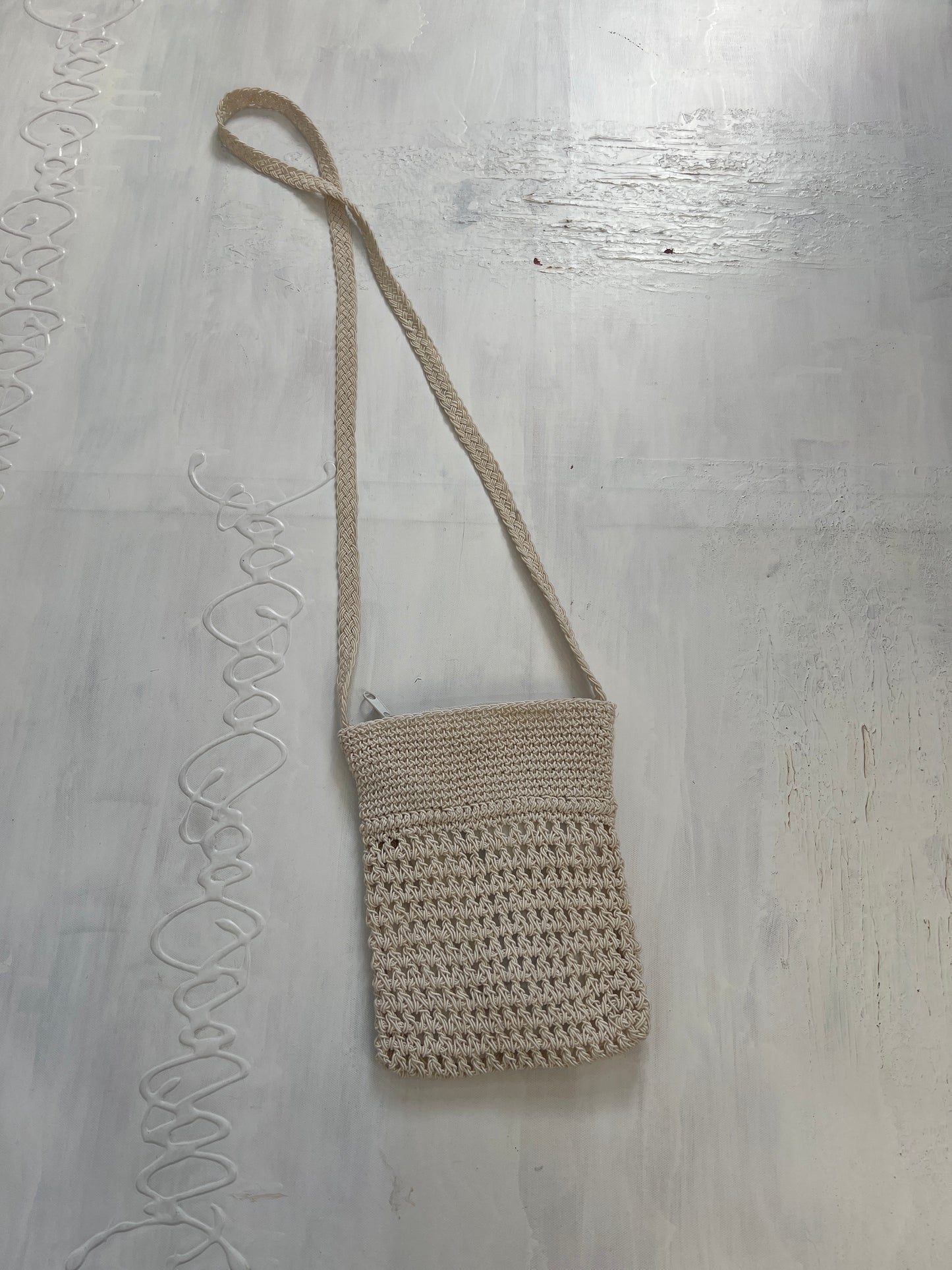 SIRENCORE | white crochet crossbody bag