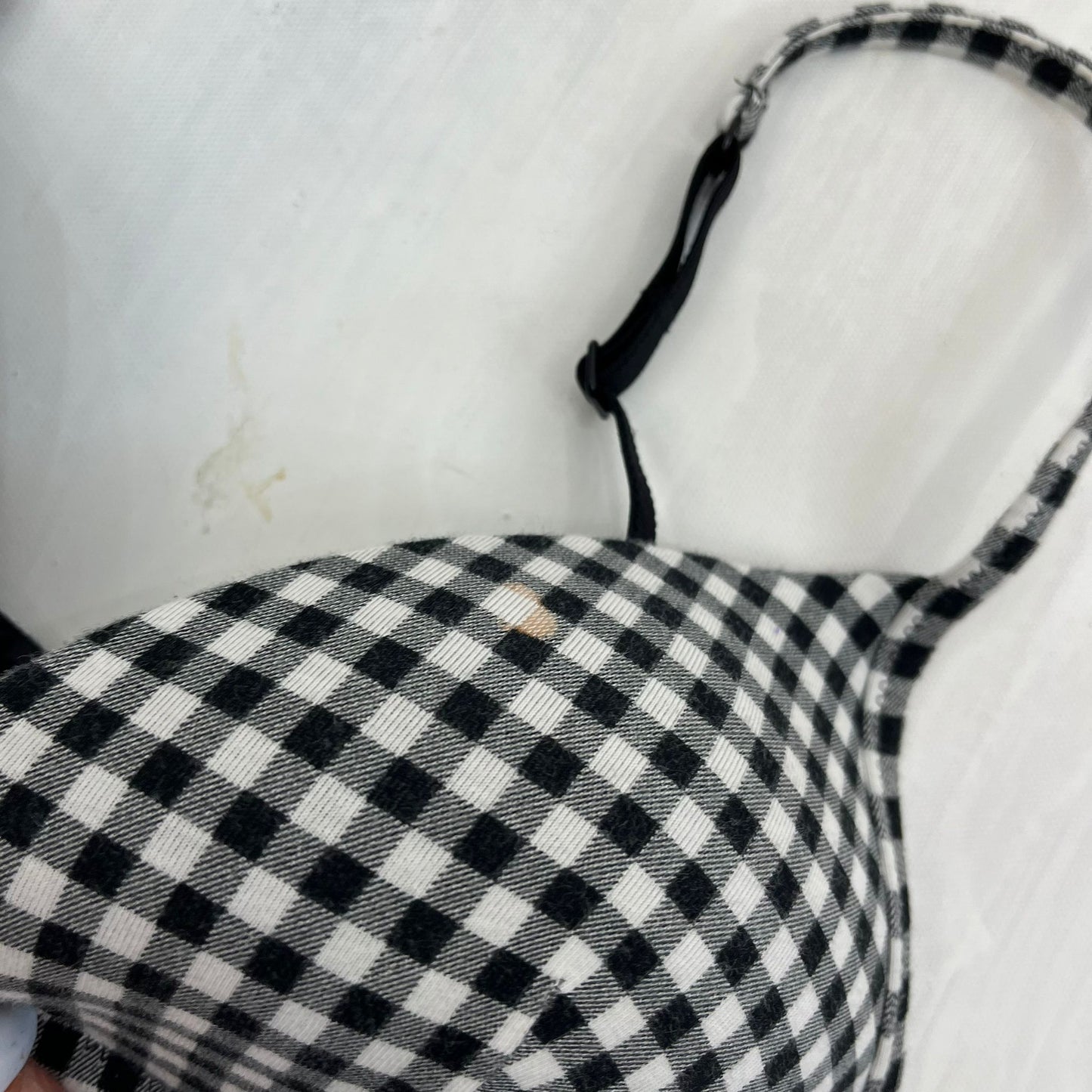 12 DAYS OF XMAS DROP | small black gingham padded bra