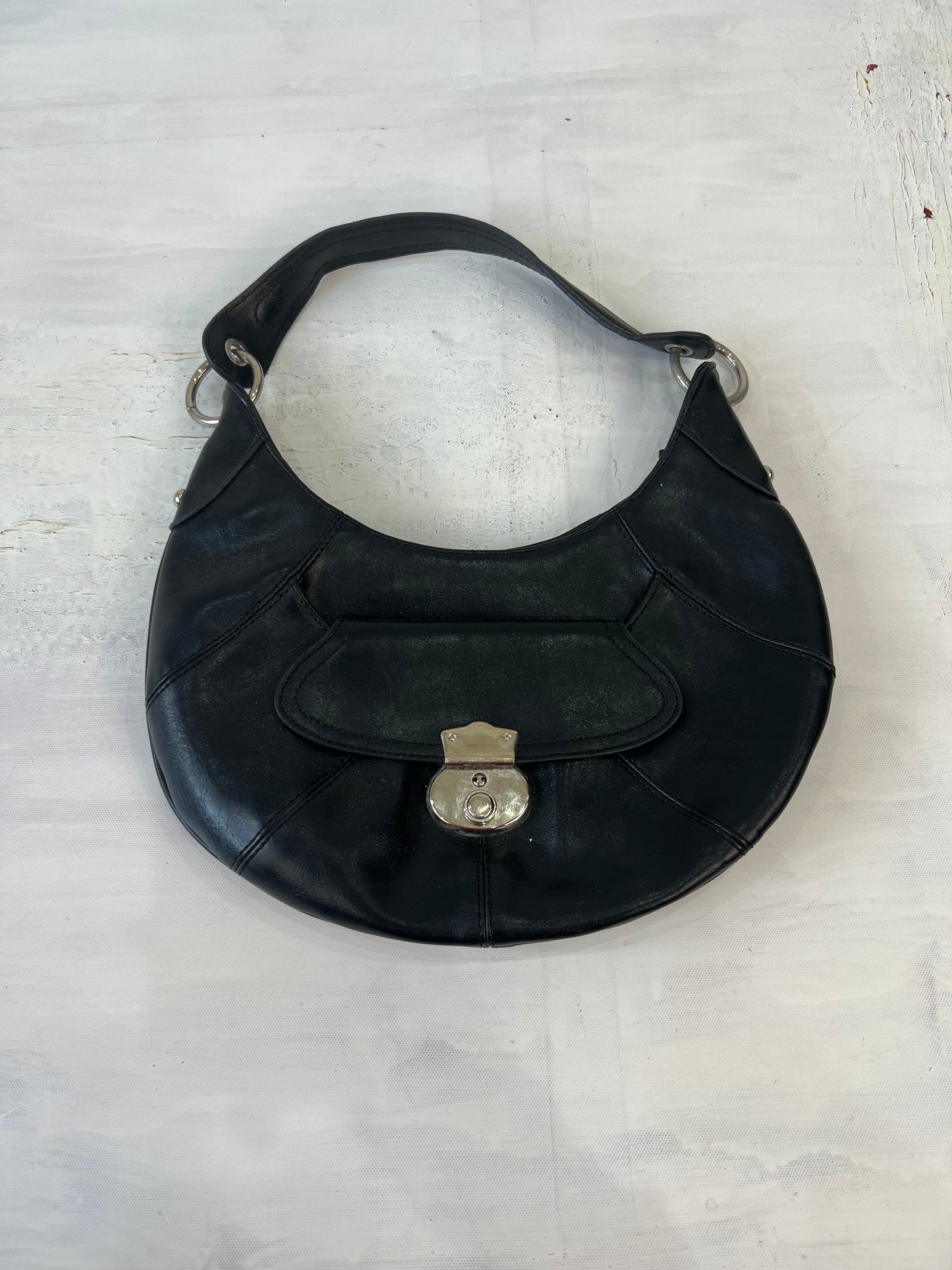 st patrick’s day | black and silver shoulder bag