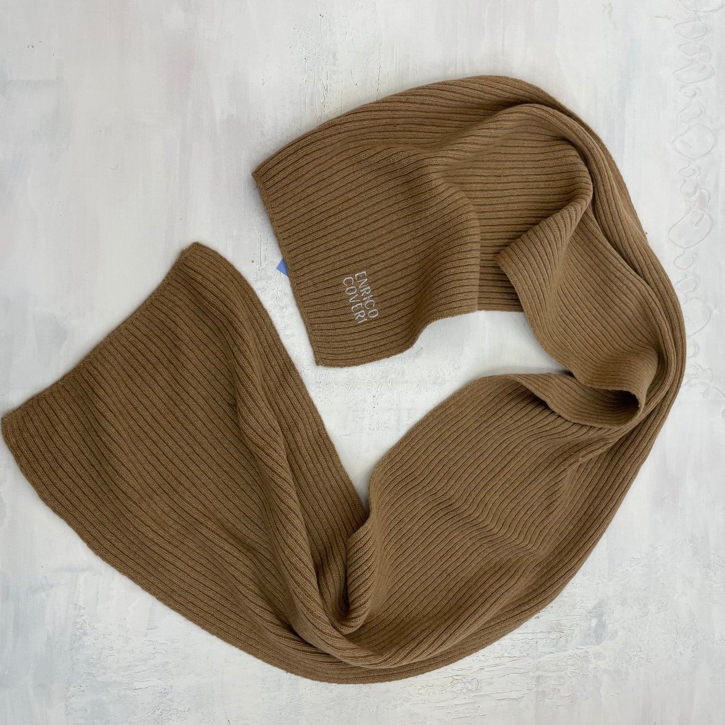 12 DAYS OF XMAS DROP | brown / camel knit ribbed scarf