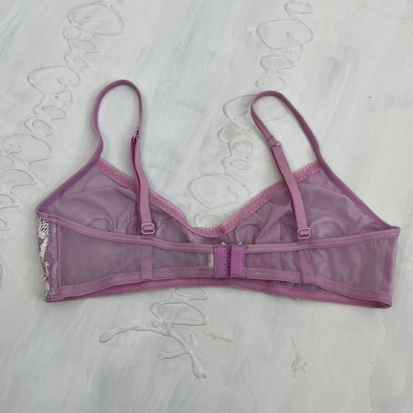 12 DAYS OF XMAS DROP | small lilac mesh embroidered bra