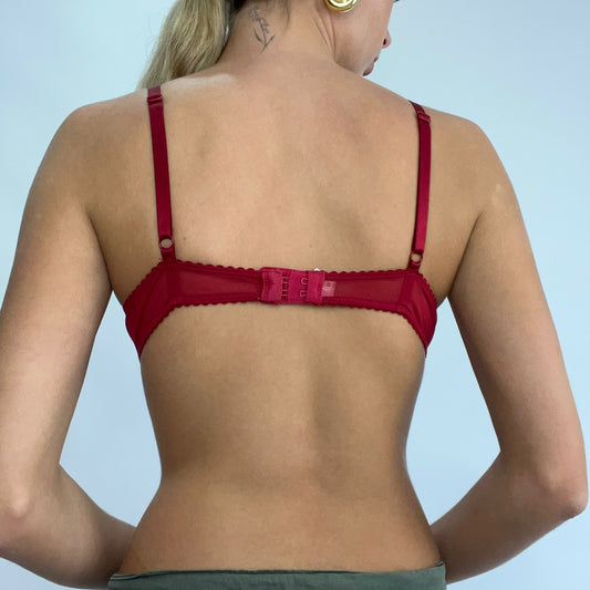 GALENTINES DAY DROP | small red lace bra with front closure