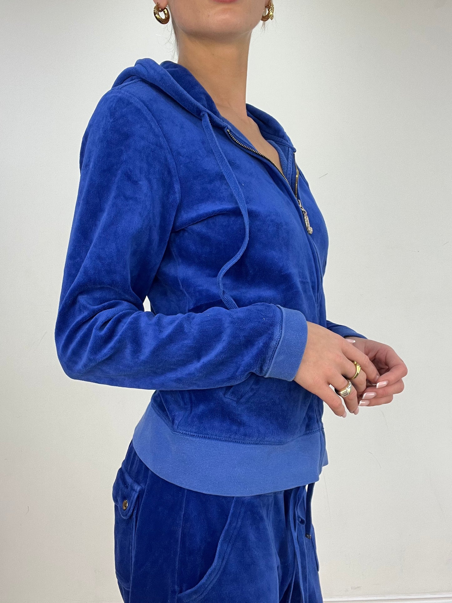 vintage edit five | large royal blue velour juicy couture tracksuit set