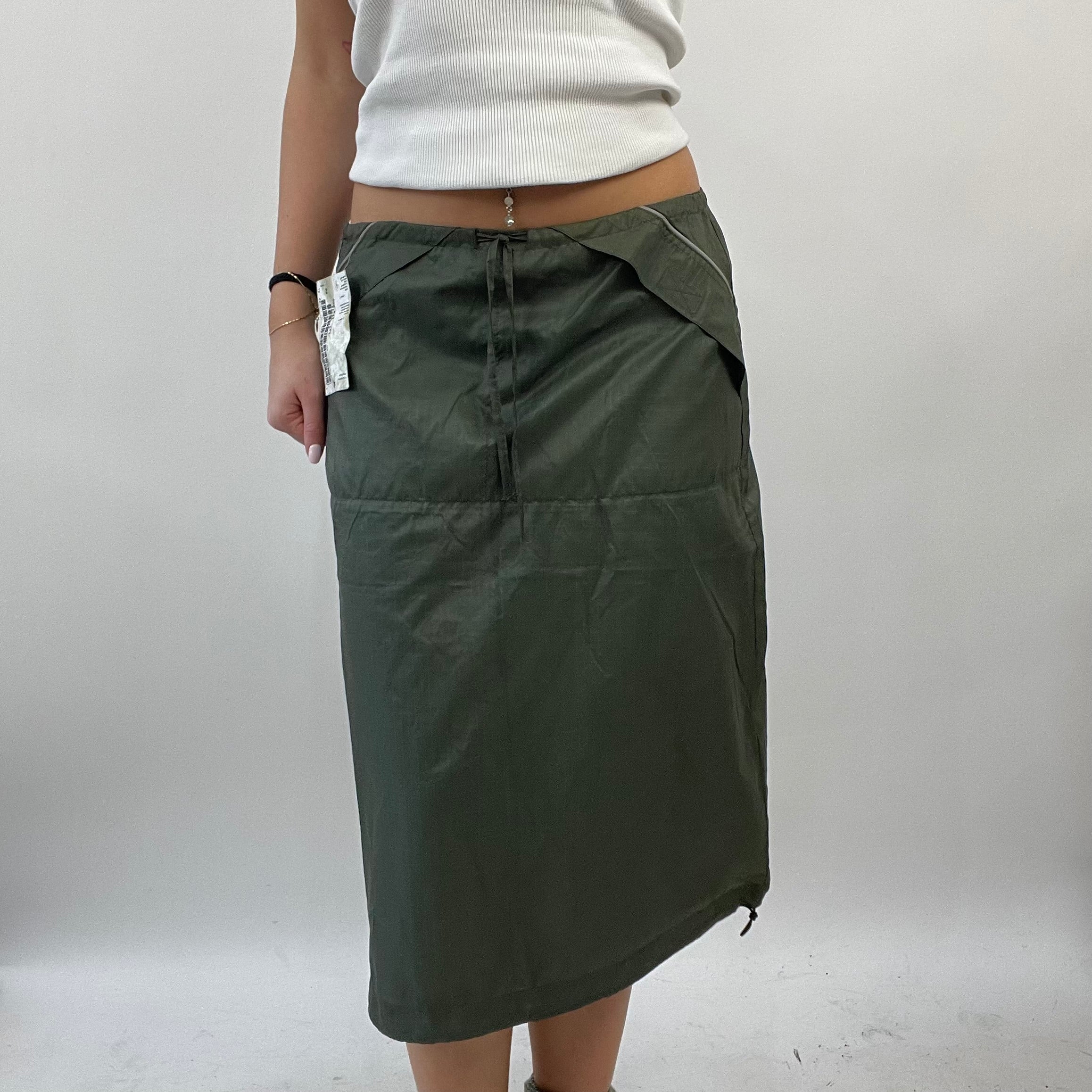 Khaki cargo skirt midi hotsell