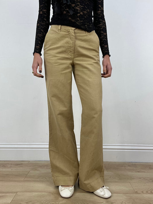 BONFIRE NIGHT | small beige diesel wide leg trousers