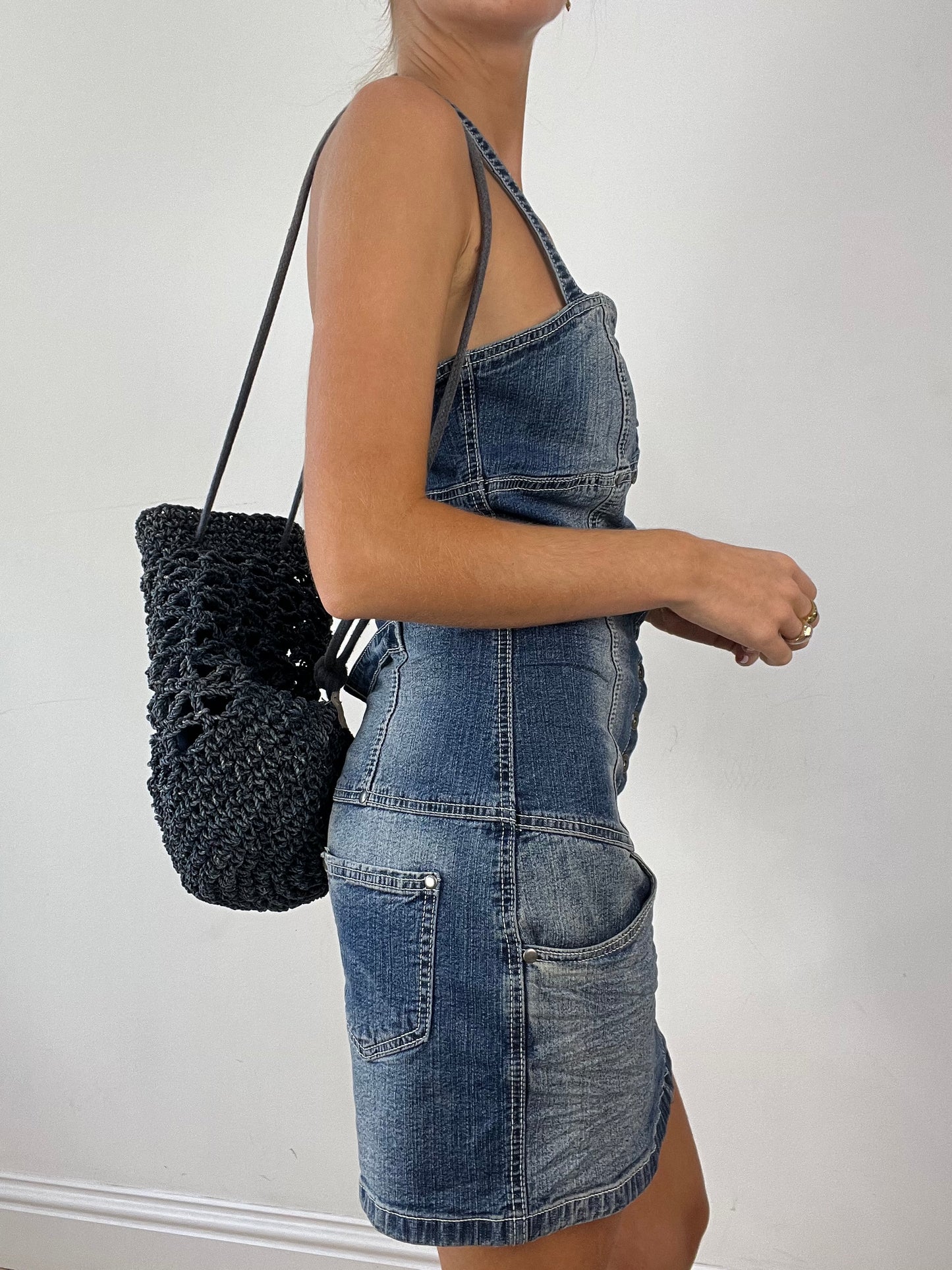 💻DENIM ON DENIM | blue crochet rucksack